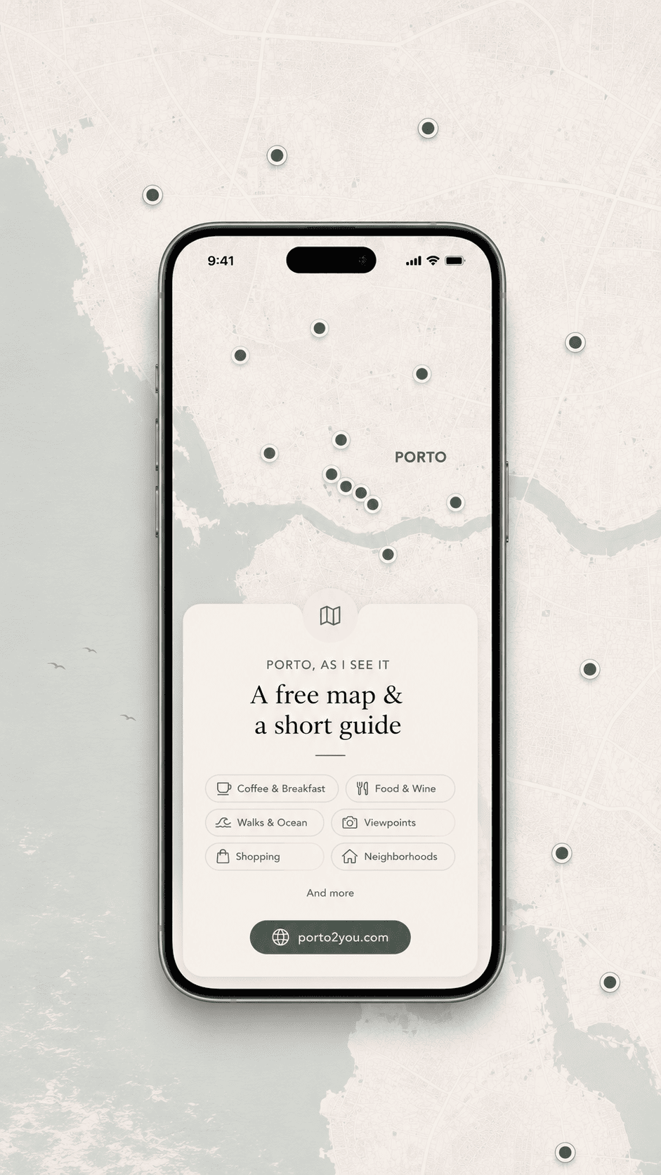 A curated Porto map preview